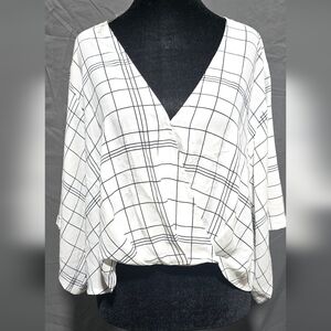 White Checkered Blouse